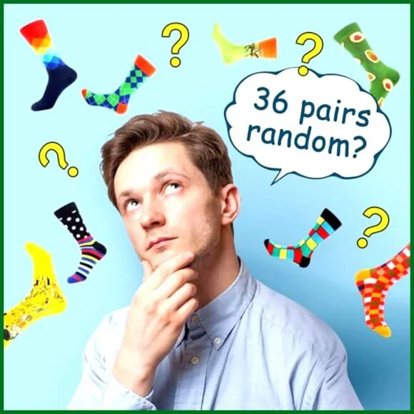 36 Pairs Cotton Crew Socks Random Pattern Unisex Bulk Pack